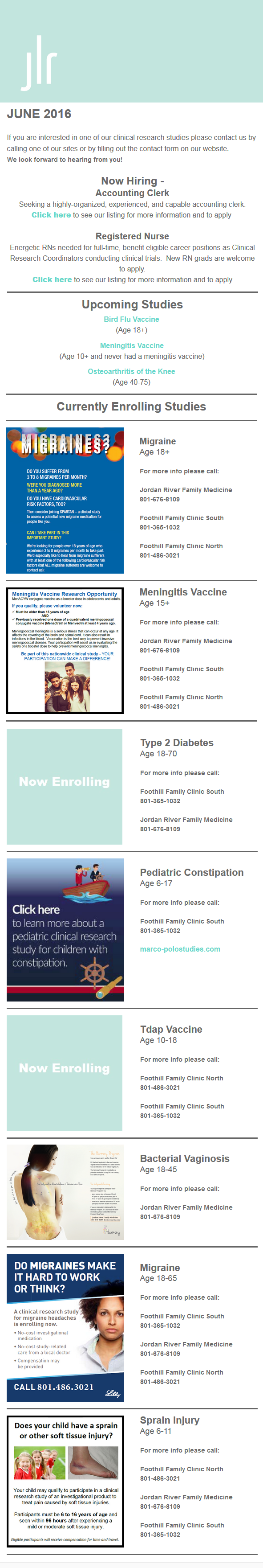 June 2016 Newsletter