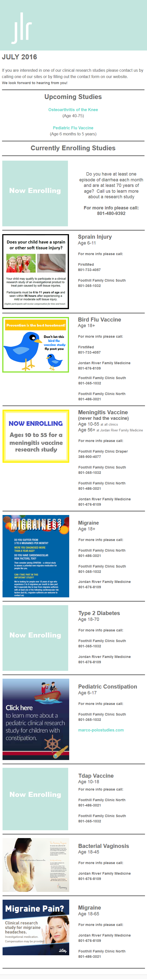 July 2016 Newsletter